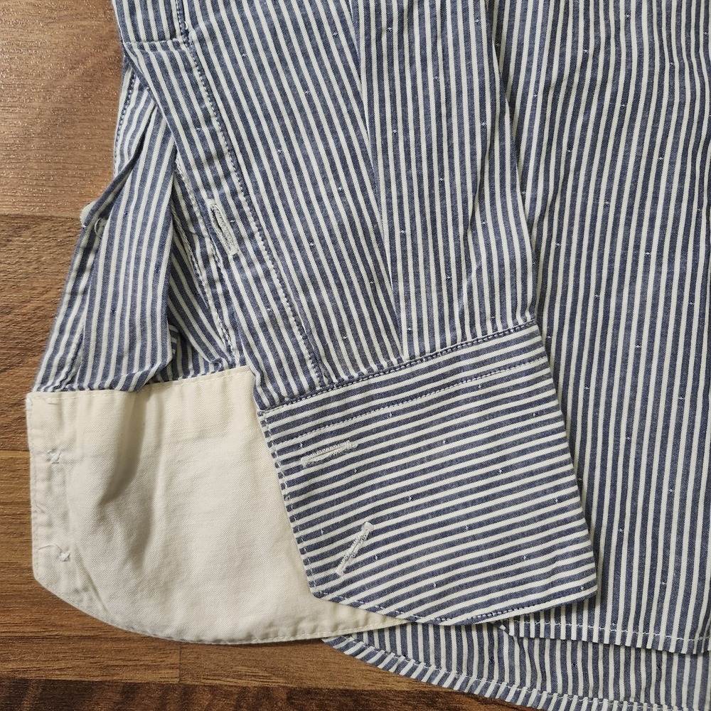 Rag & Bone Shirt Mens Large Blue Striped Long Sleeve Button Up Tailored Workwear - Picture 6 of 12